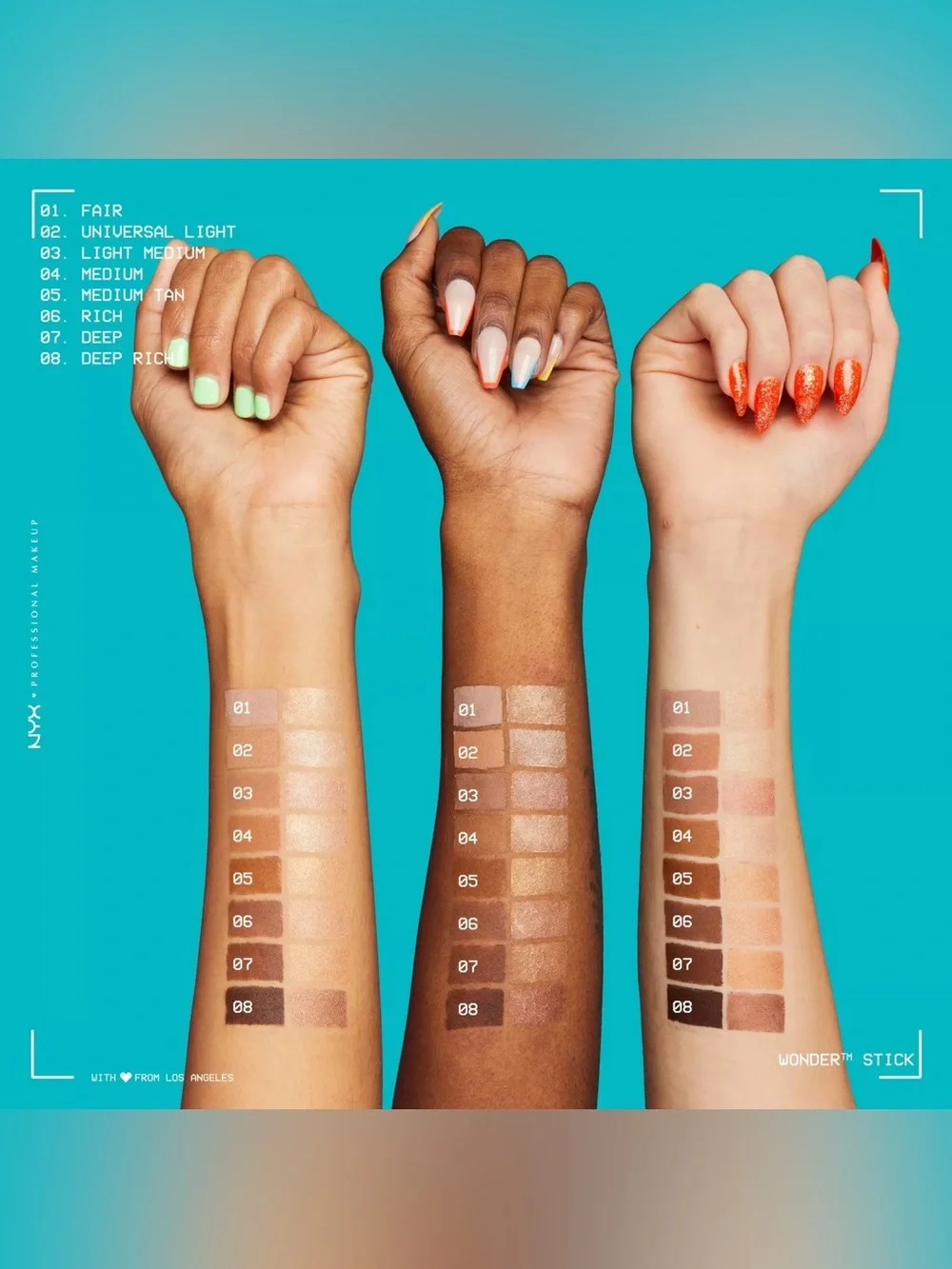 NYX Wonder Stick Cream Highlight & Contour Stick - Fair, NEW